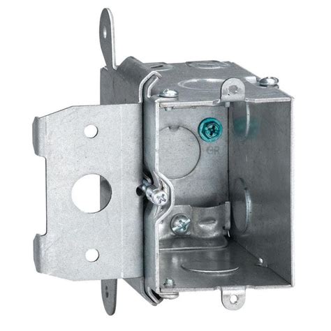 electrical 1-gang wall box|1 gang steel outlet box.